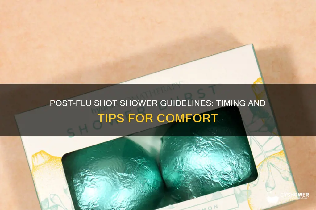 how long after flu shot can get shower