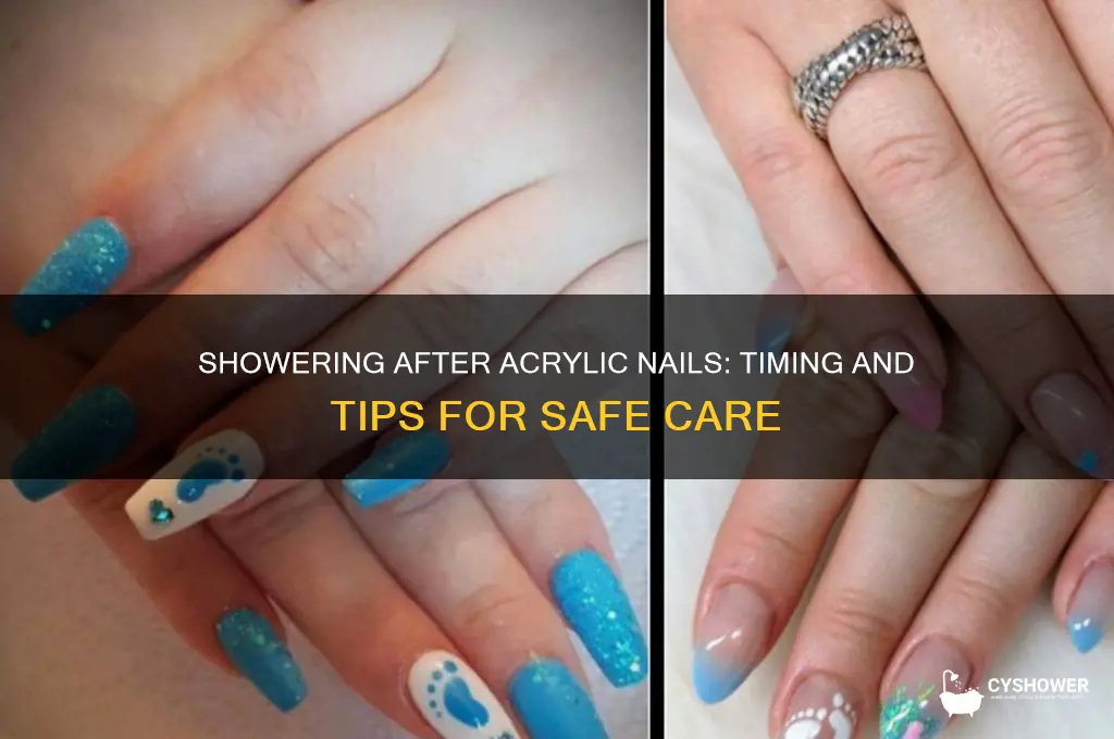 how long after getting acrylic nails can you shower