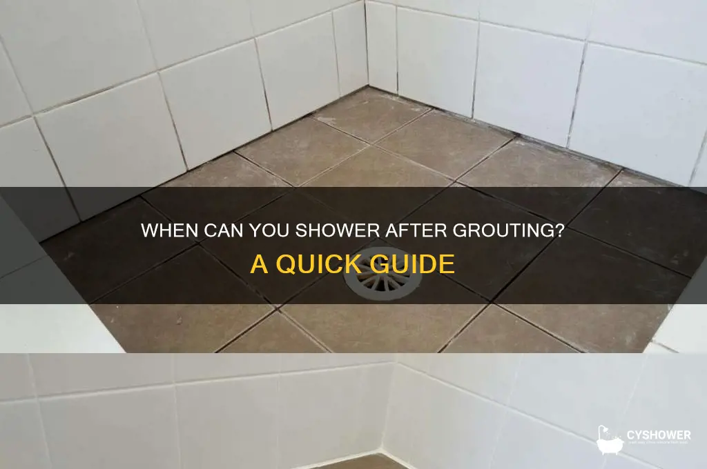 how long after grouting can you take a shower