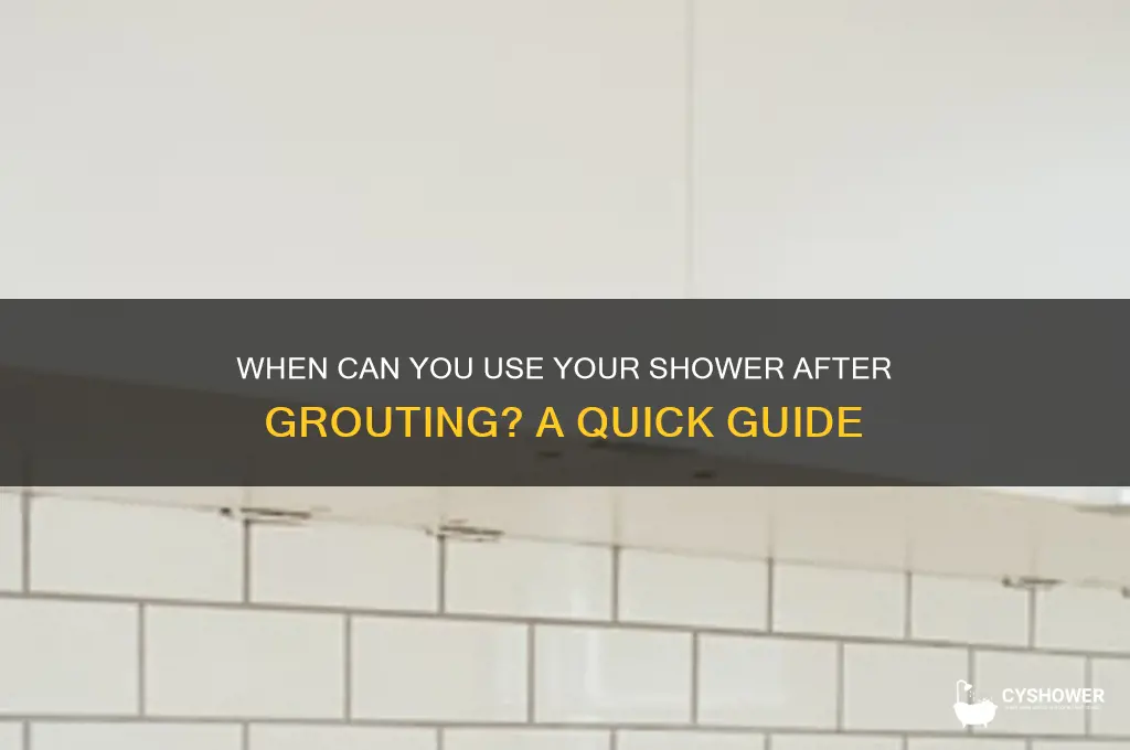 how long after grouting shower get wet
