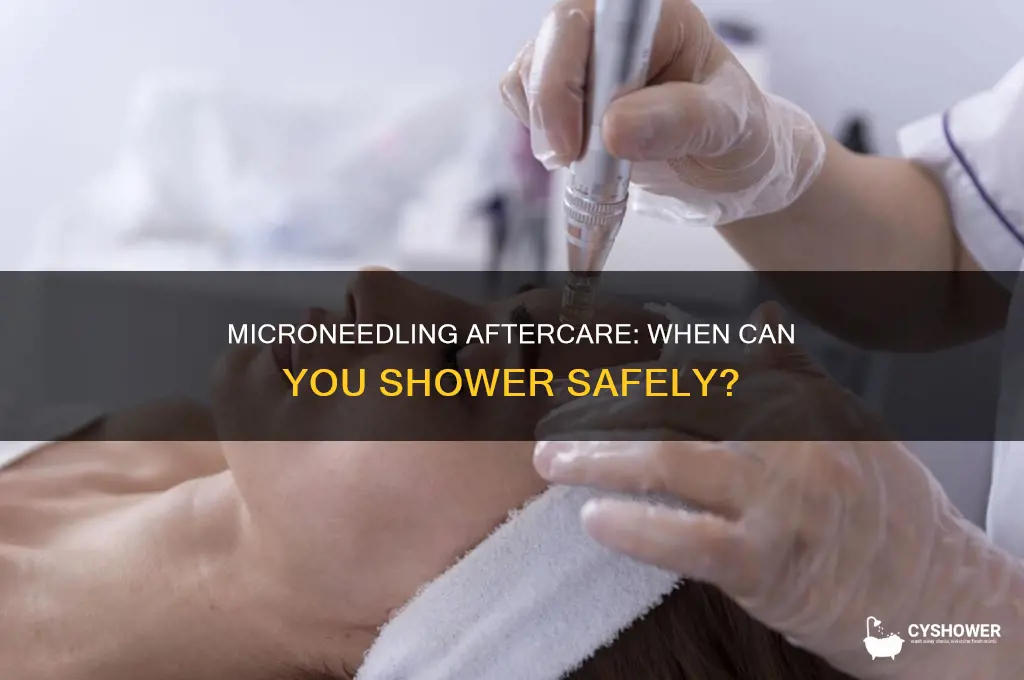 how long after microneedling can i take a shower