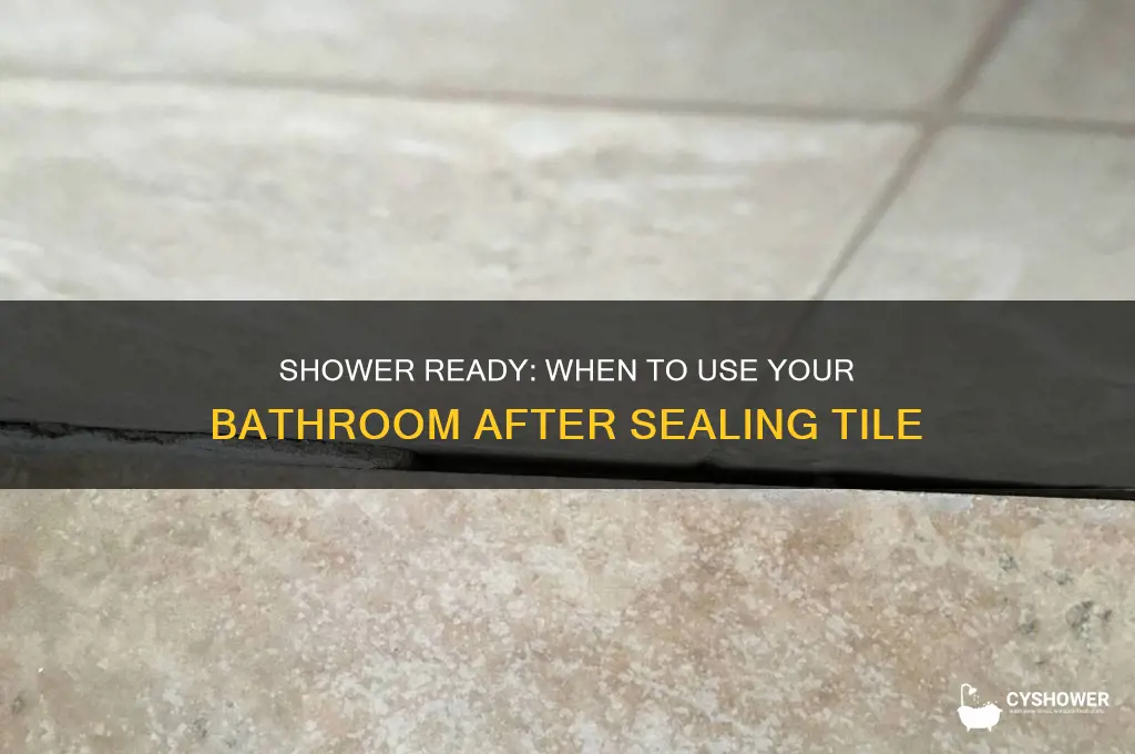 how long after sealing tile can you shower