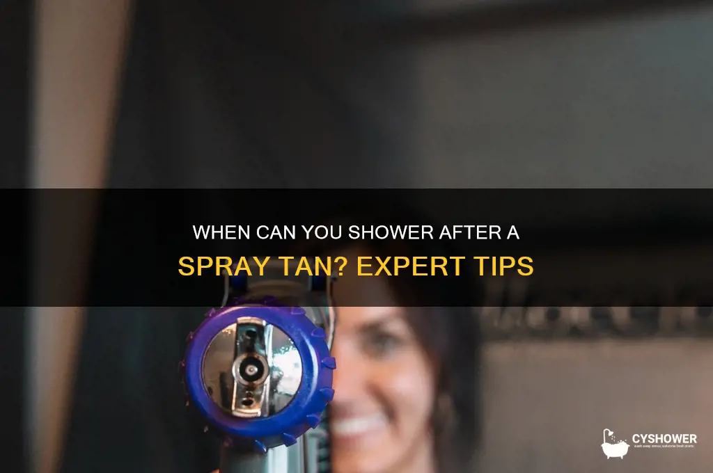 how long after spray tan can i take a shower
