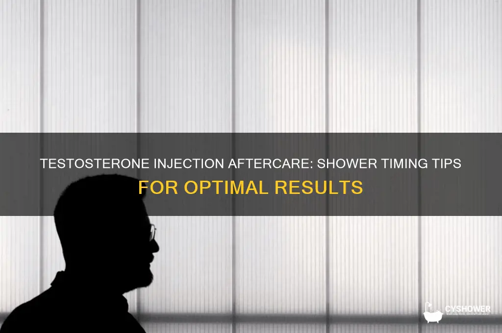 how long after testosterone injection can i take a shower