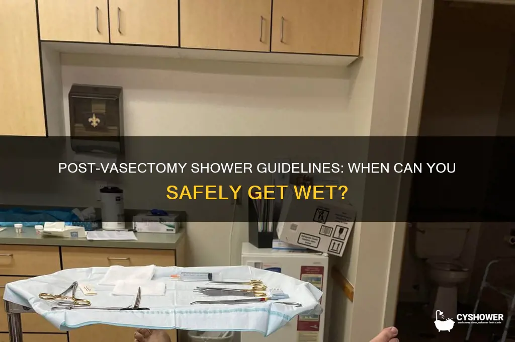 how long after vasectomy can i take a shower