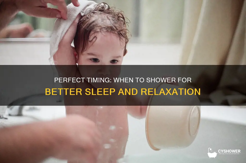 how long before bed should i take a shower