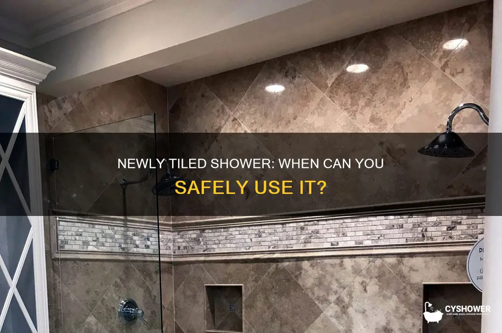how long before you can use a newly tiled shower