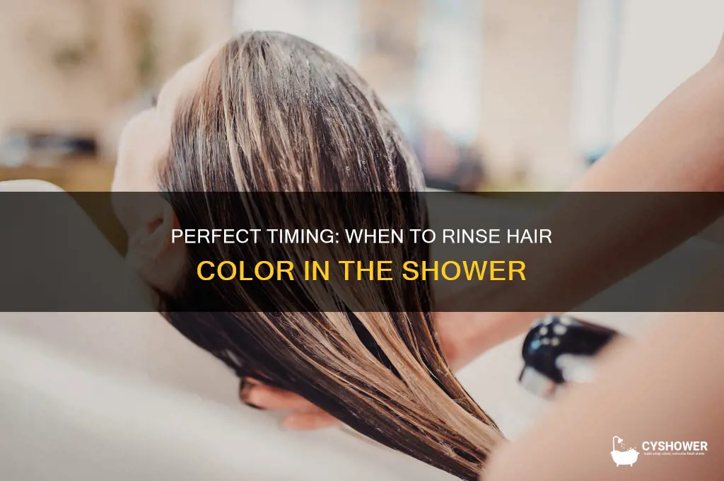 how long before you rinse hair color in shower
