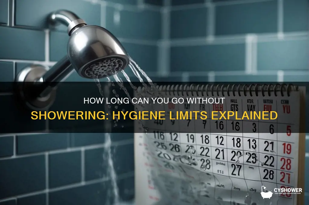 how long can you not take a shower