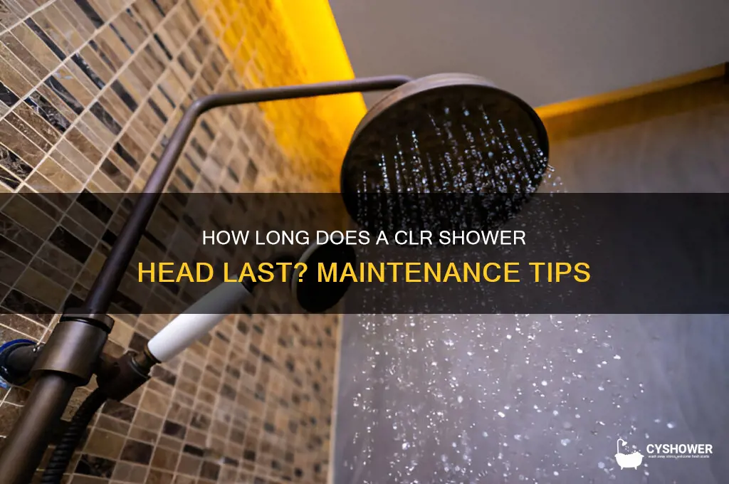 how long clr shower head