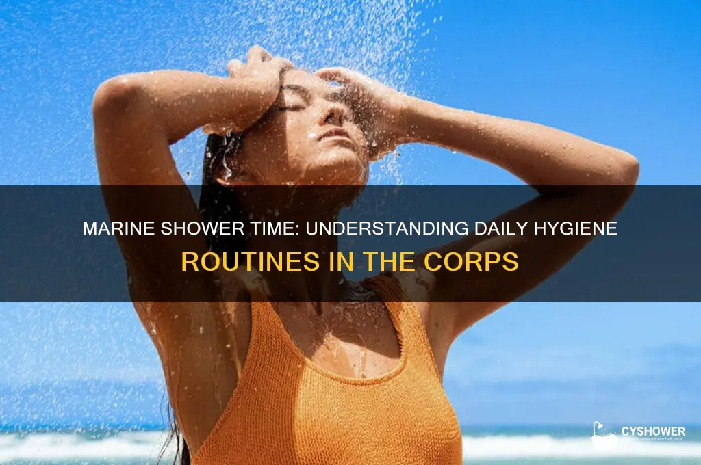 how long do marines get to shower