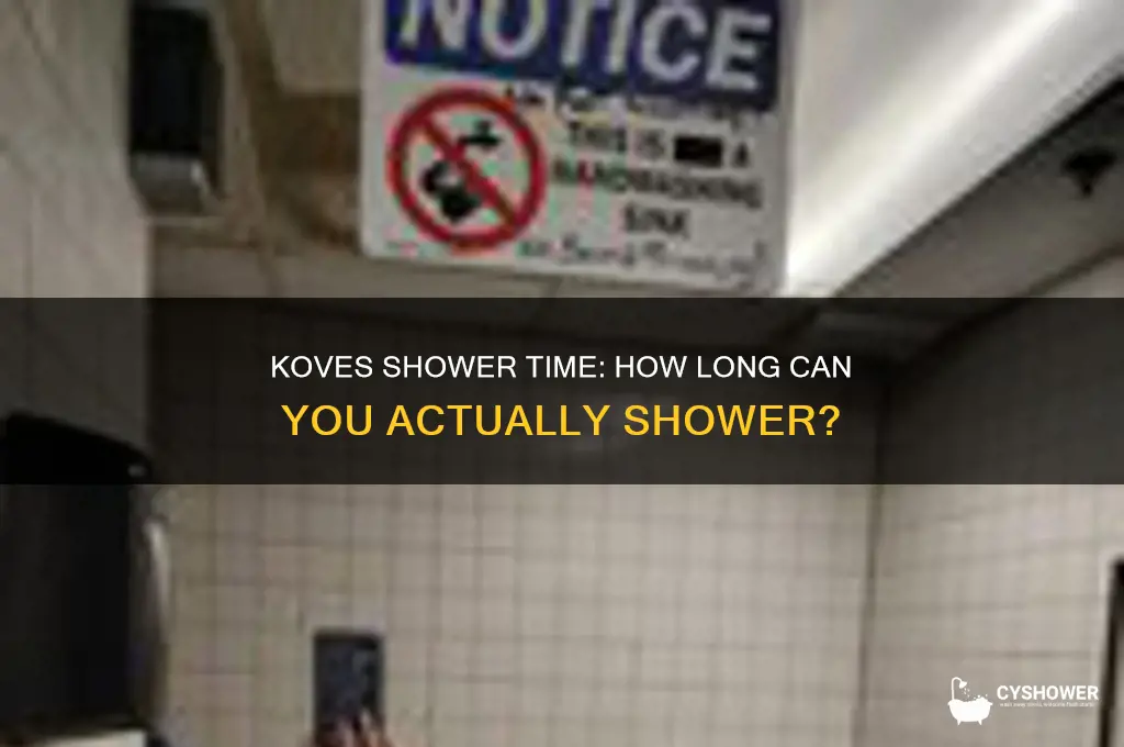 how long do uou get to shower at koves