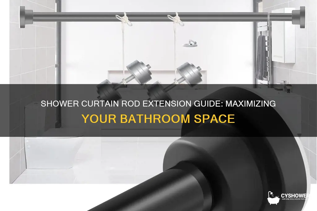 how long does a shower curtain rod extend