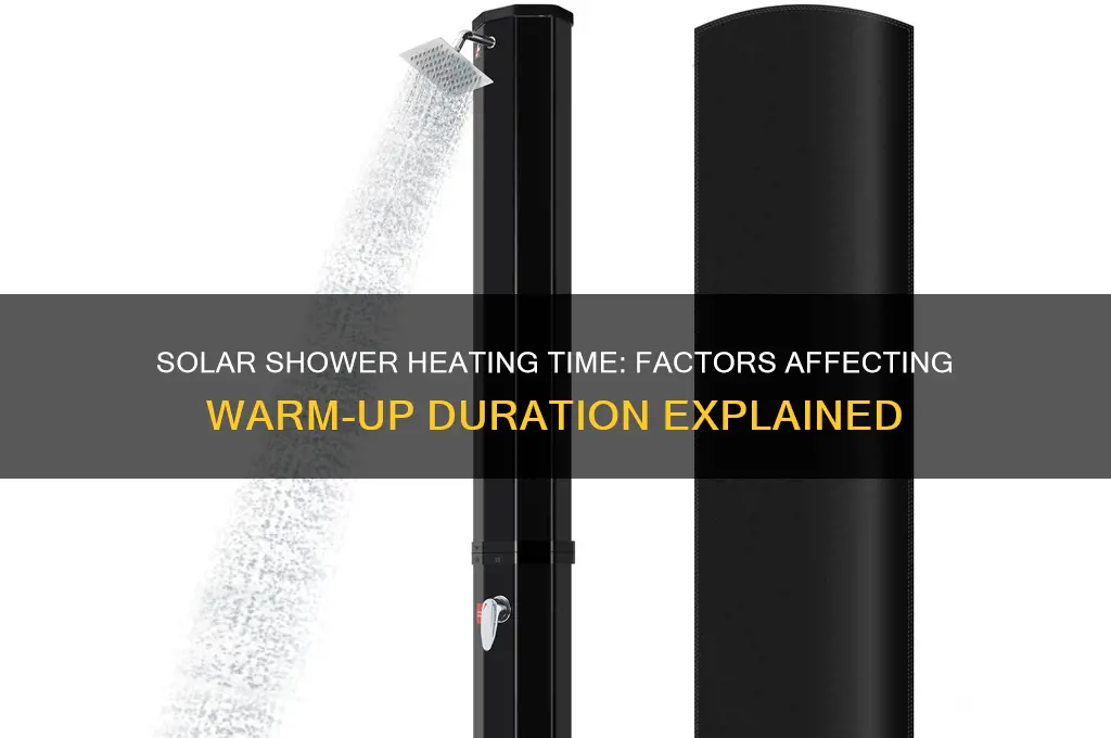 how long does a solar shower take to heat up