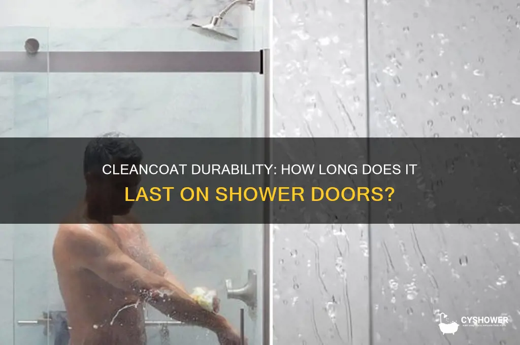how long does cleancoat last on shower door