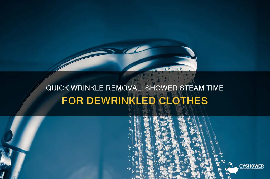 how long does clothes take to dewrinkle in shower steam