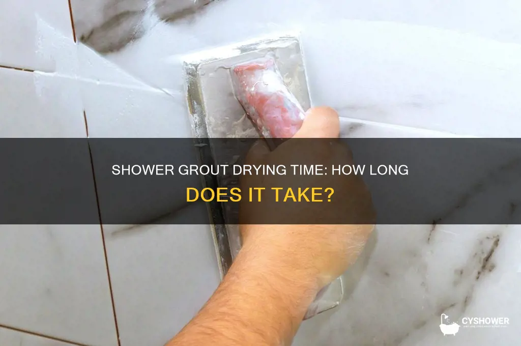 how long does grout fill in shower take to dry