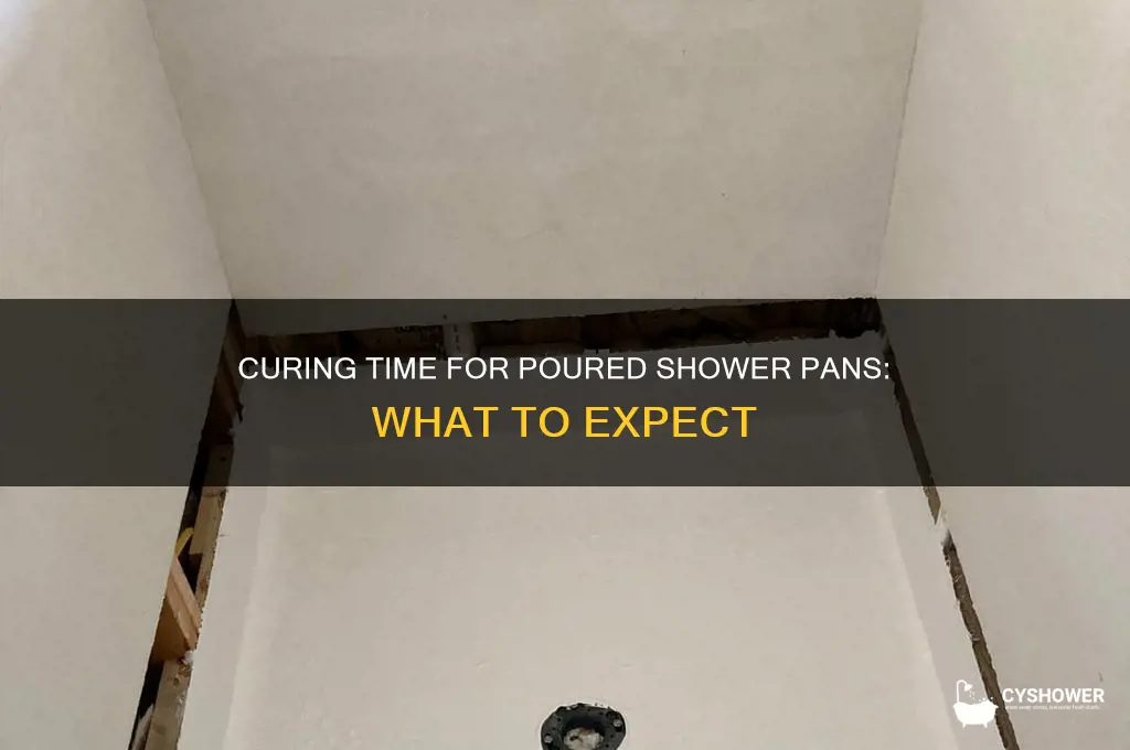 how long does it take for poured shower pan cure
