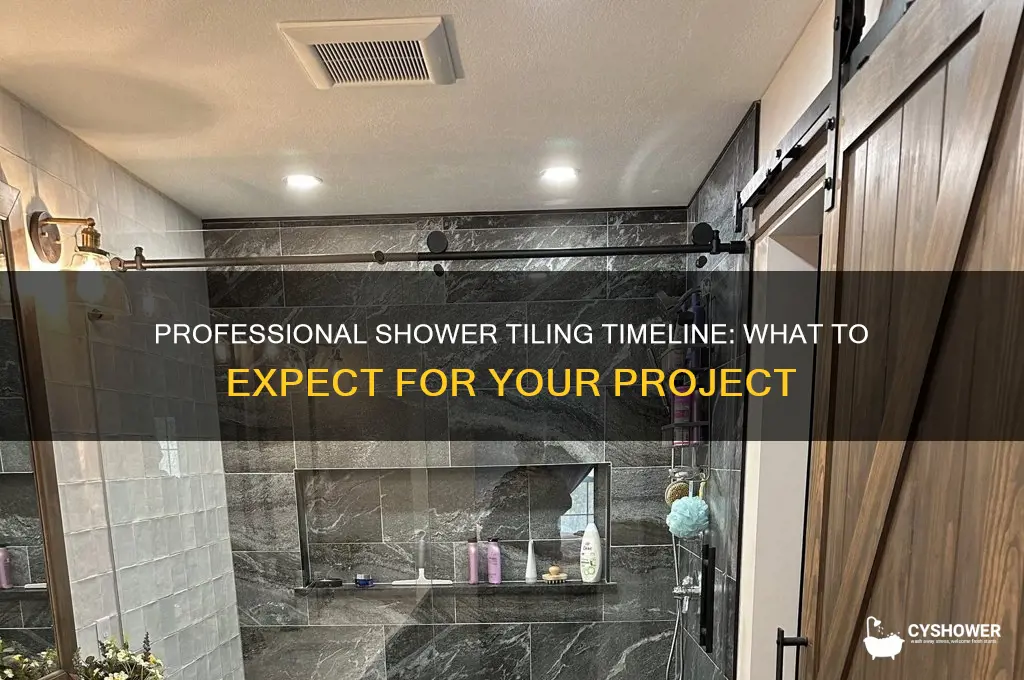 how long does it take professional to tile shower