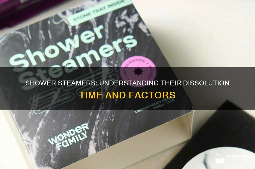 how long does it take shower steamers to dissolve