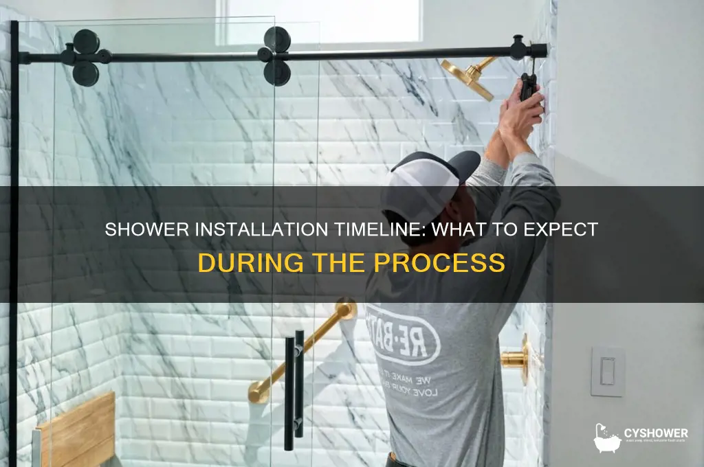 how long does it take to install a shower