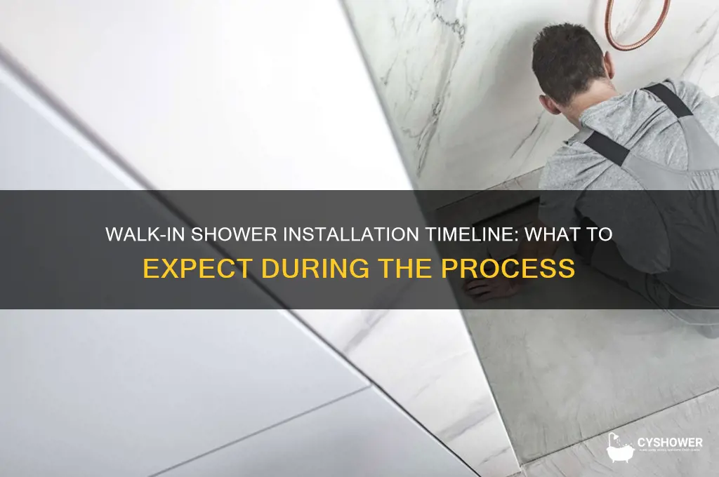 how long does it take to install a walk-in shower