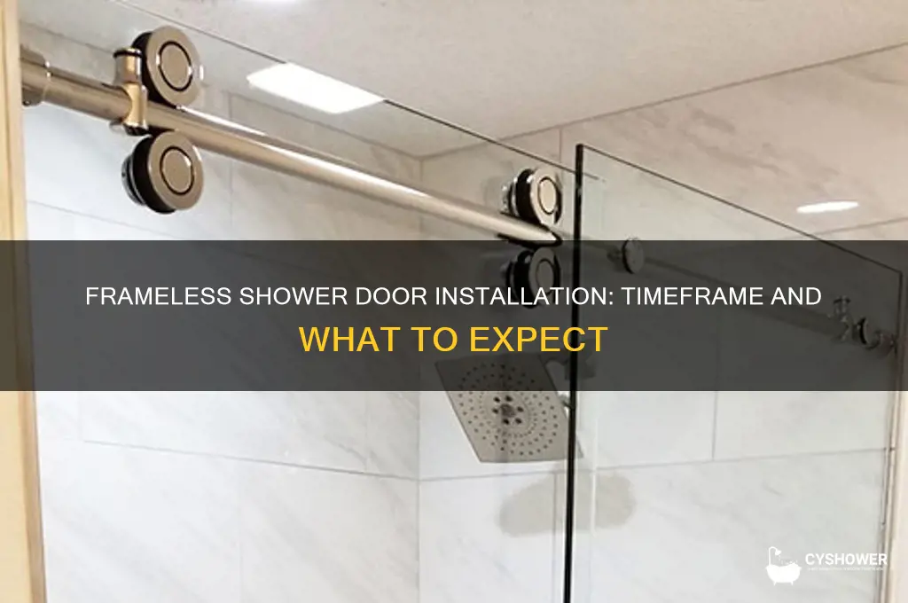 how long does it take to install frameless shower doors