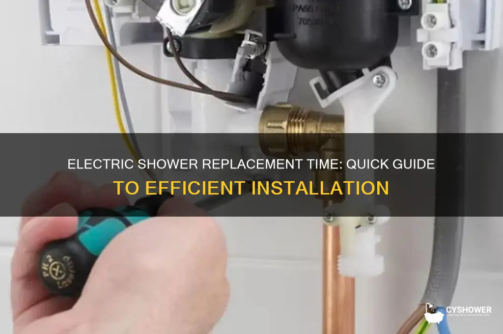 how long does it take to replace an electric shower