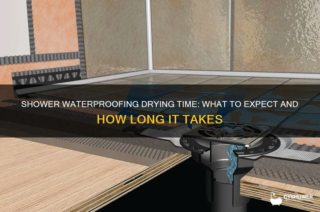 how long does shower waterproofing take to dry