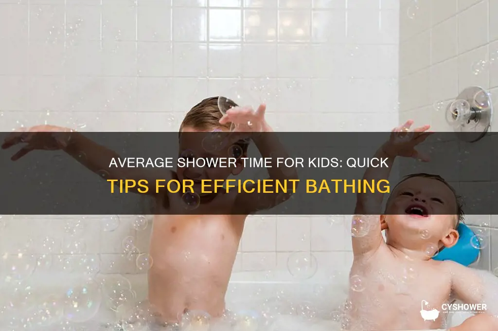 how long does the average child take a shower