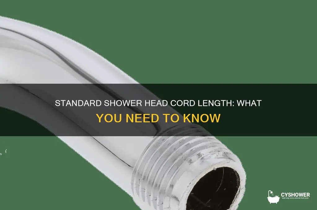 how long is standard shower head cord