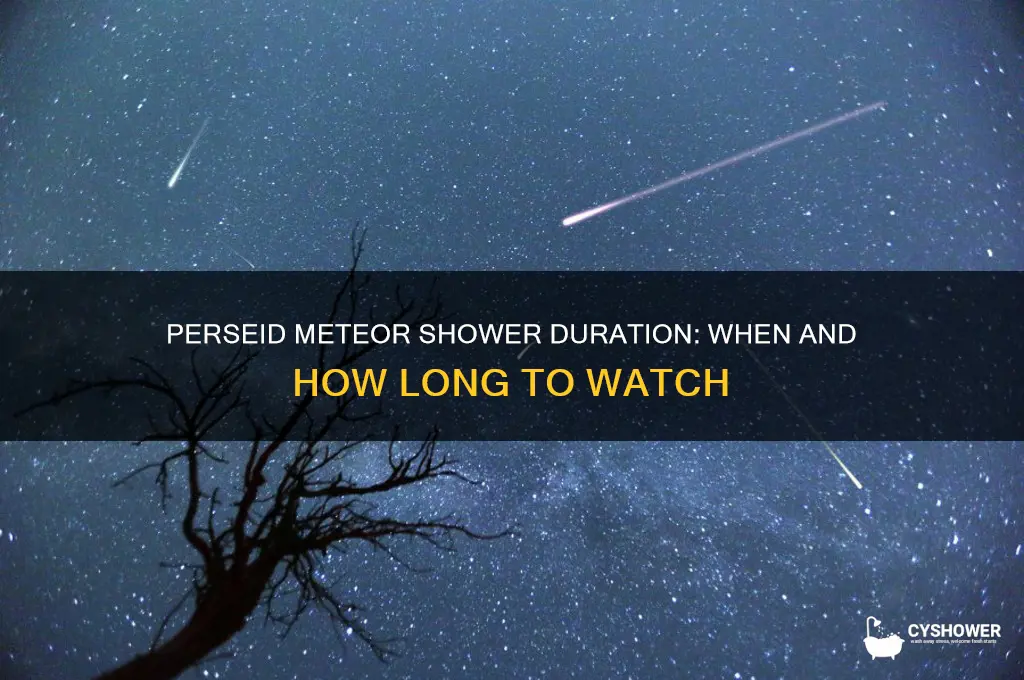 how long is the persead meteor shower
