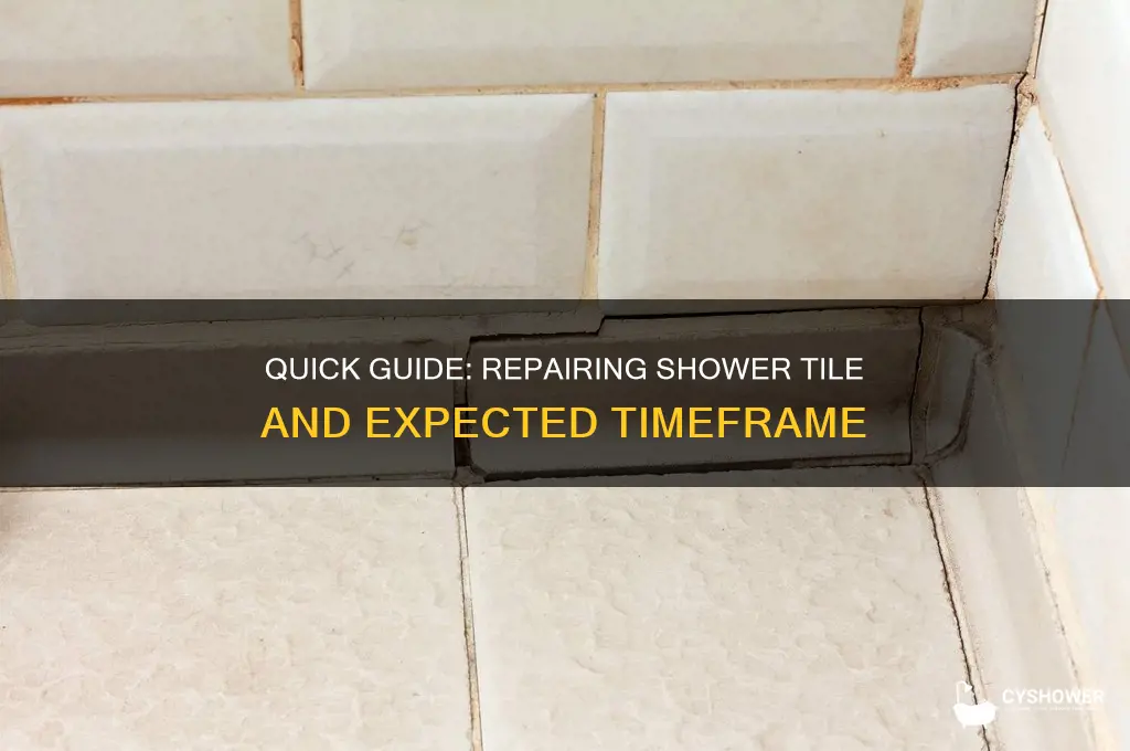 how long it take to fix shower tile