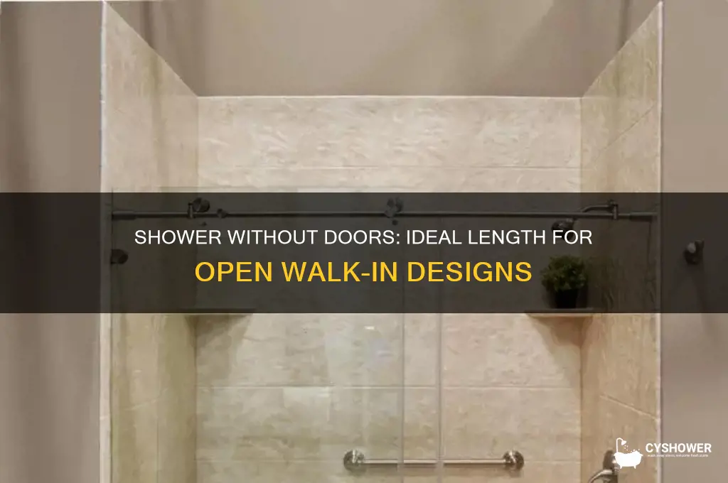 how long of a shower needs no door
