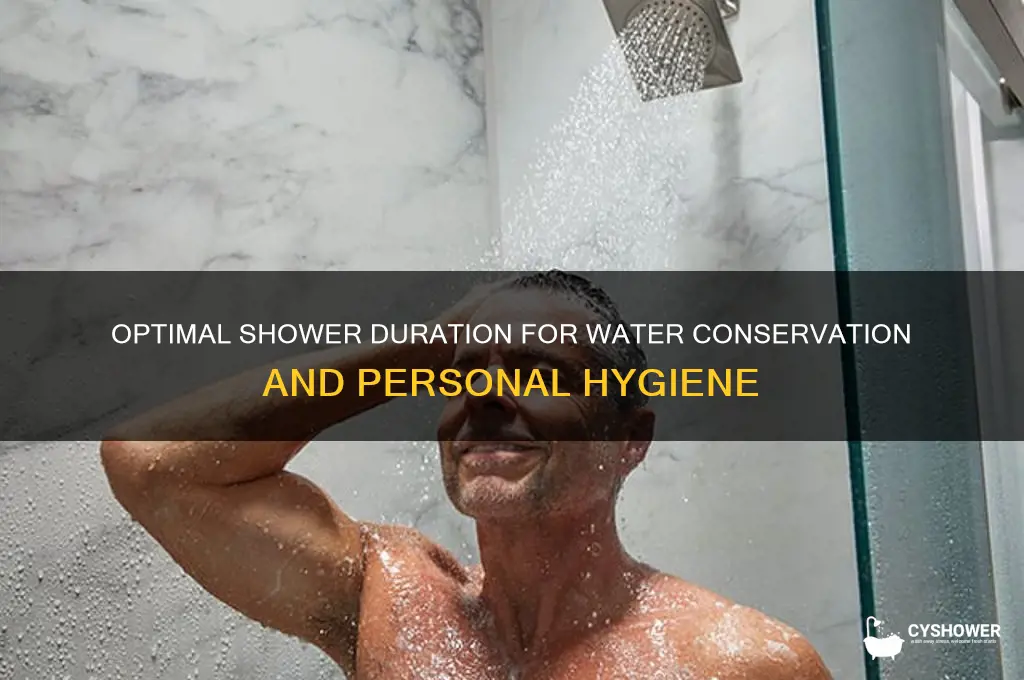 how long should you shower water cists