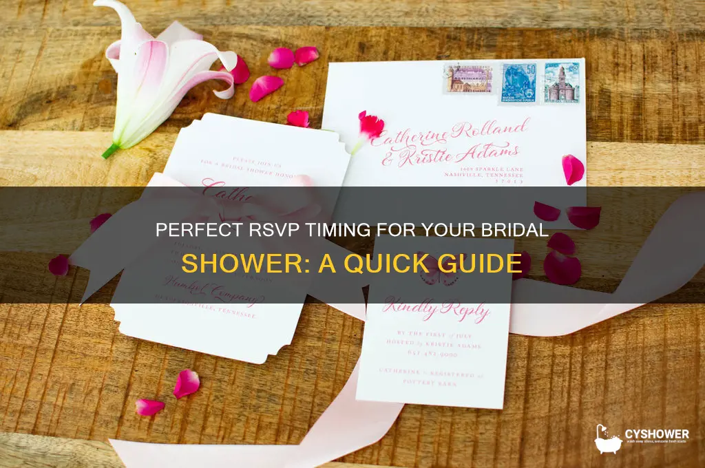 how long to give for rsvp for bridal shower