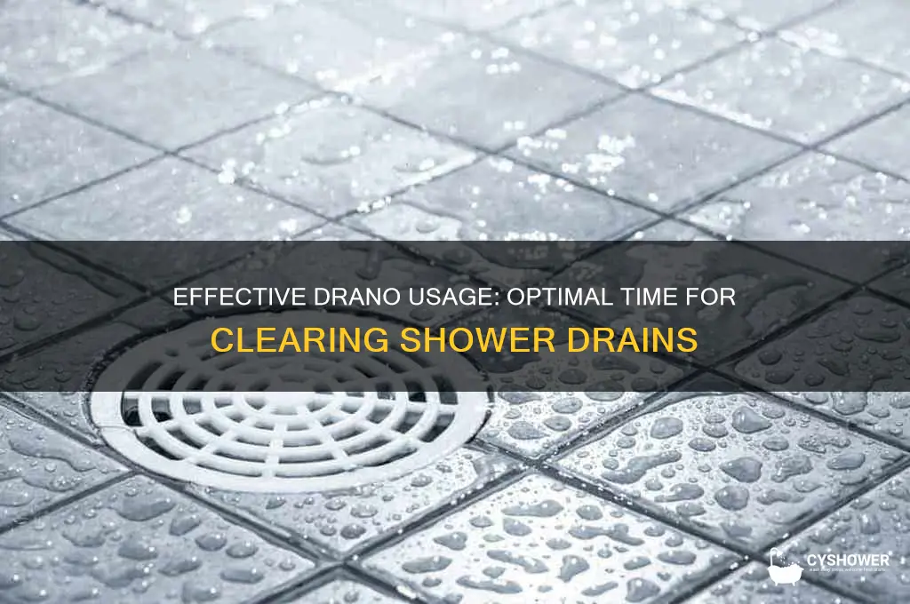 how long to leave drano in shower drain