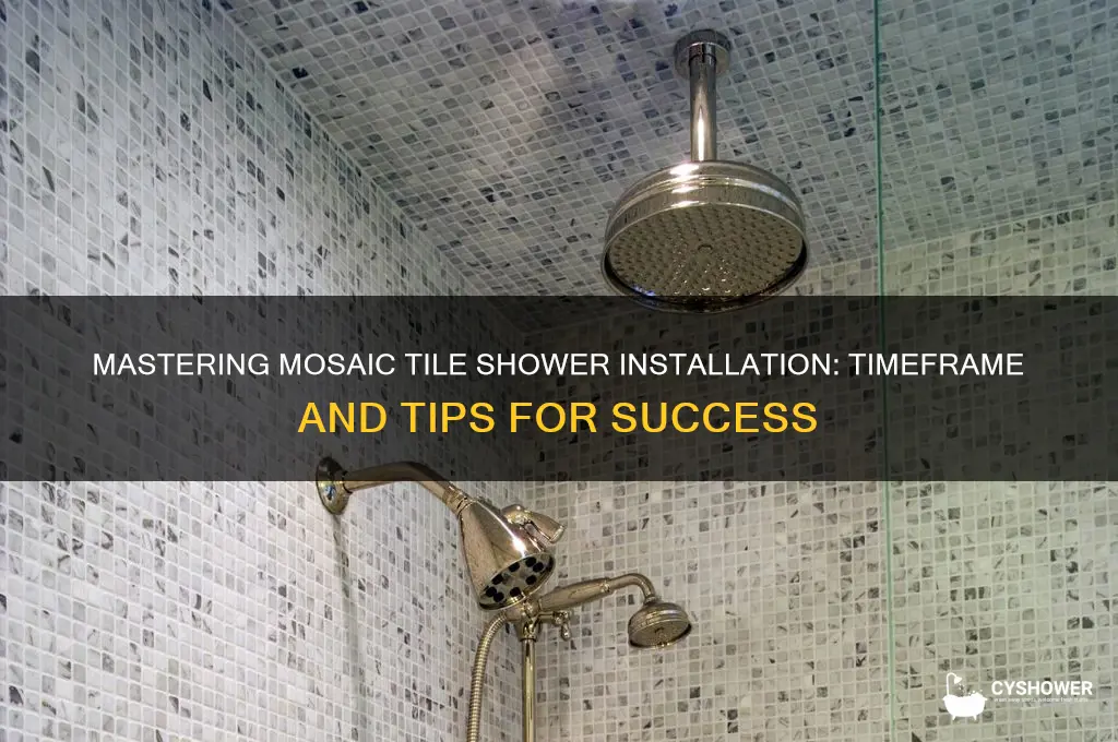 how long to set mosaic tile shower