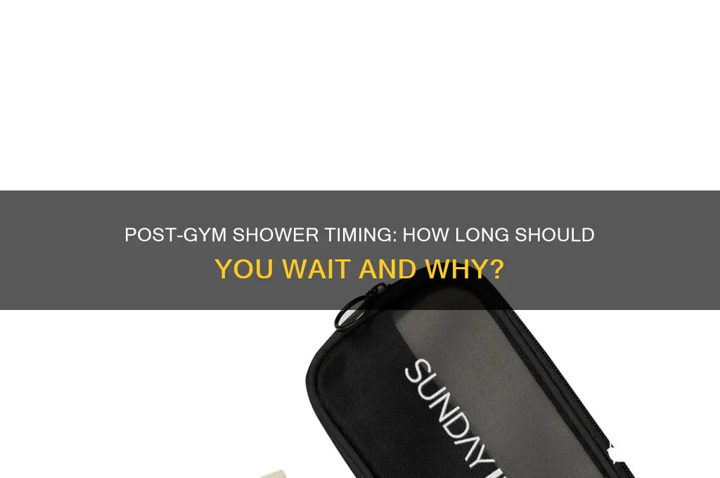 how long to take a shower after gym