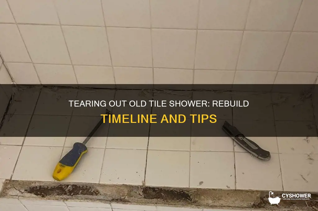how long to tear out old tile shower and rebuild