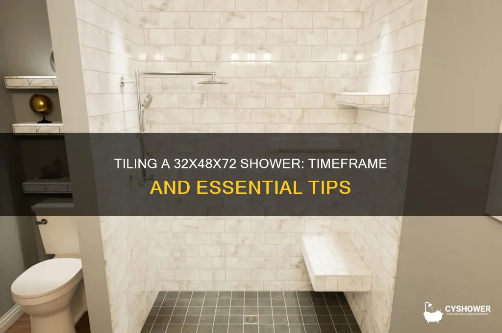 how long to tile a shower 32x48x72