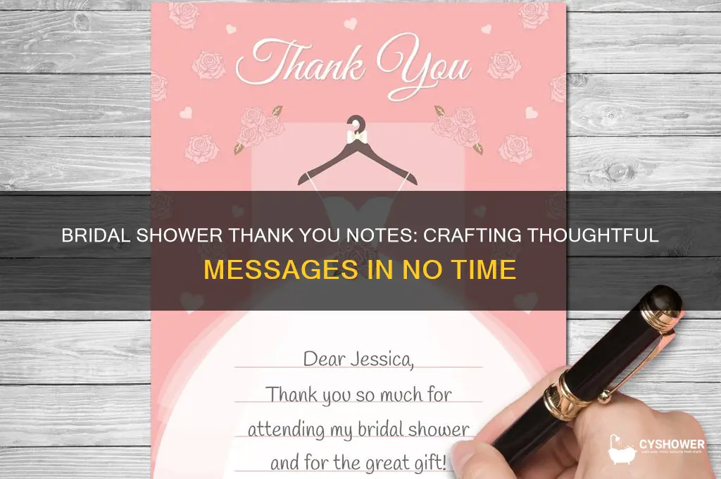 how long to write bridal shower thank you