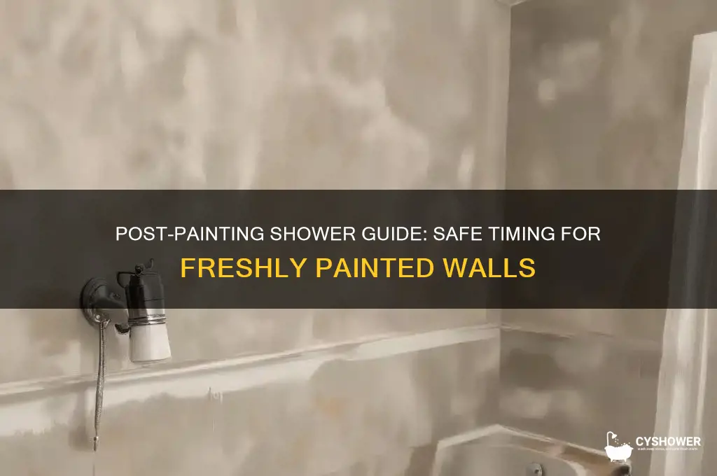 how long until i can take a shower after painting
