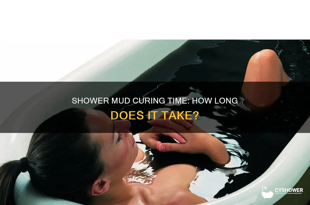 how long will it take for shower mud to cure