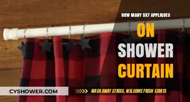 Creative Shower Curtain Design: 5x7 Appliques Quantity Guide