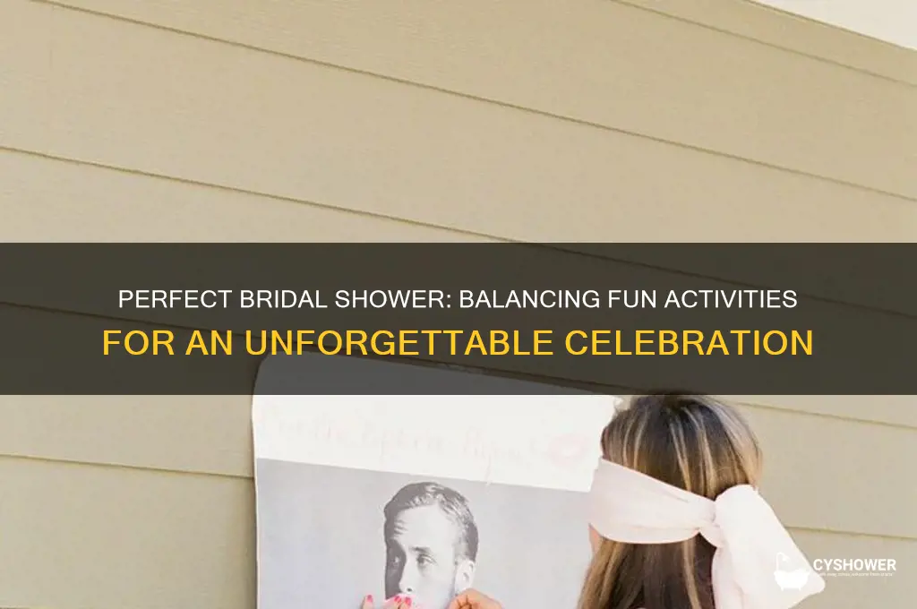 how many activites should be at a bridal shower