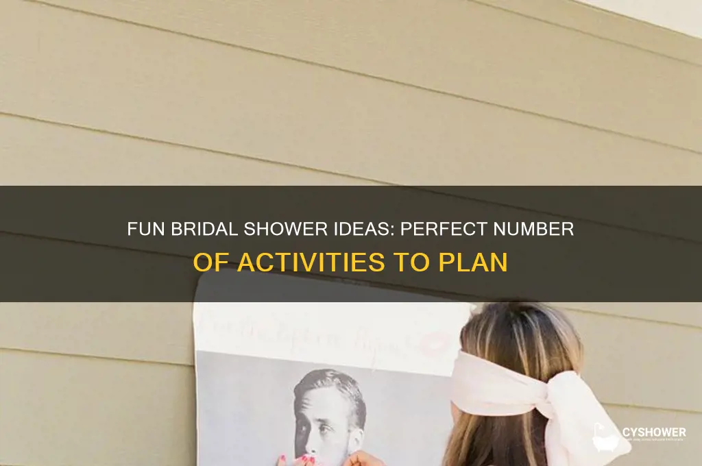 how many activities for bridal shower