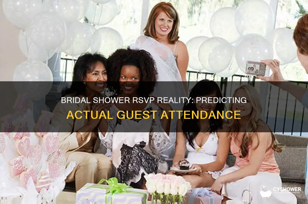 how many bridal shower guests who rsvp will actually attend
