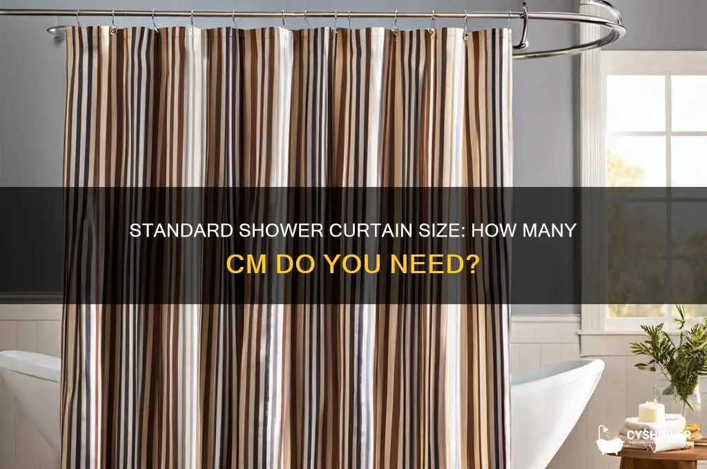 how many cm is a shower curtain