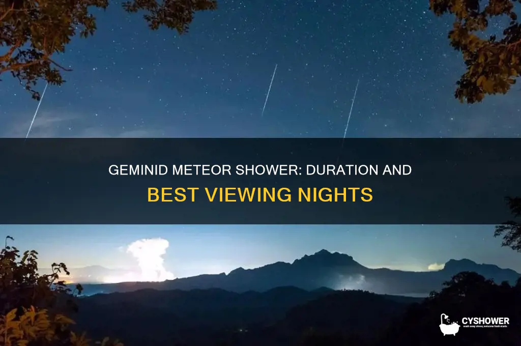 how many days can you see the geminid meteor shower